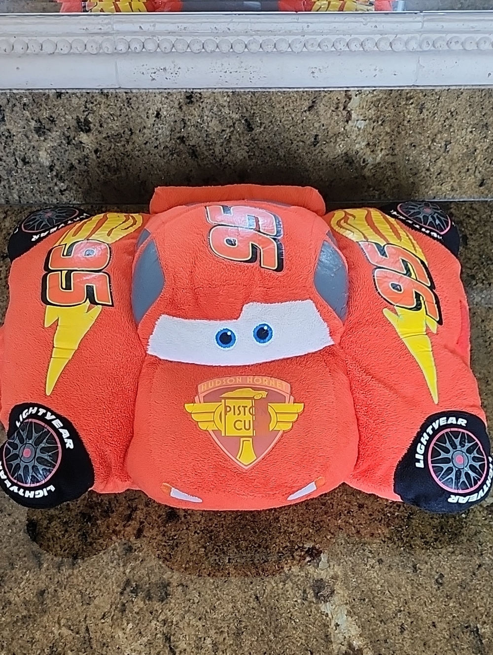 Cars Lightning McQueen Pillow Pets Plush Toy Disney Pixar - Orange-Red